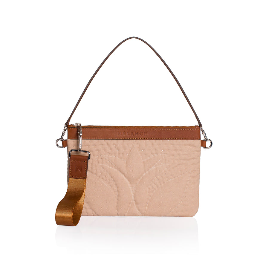 Mocha Cotton Clutch Bag