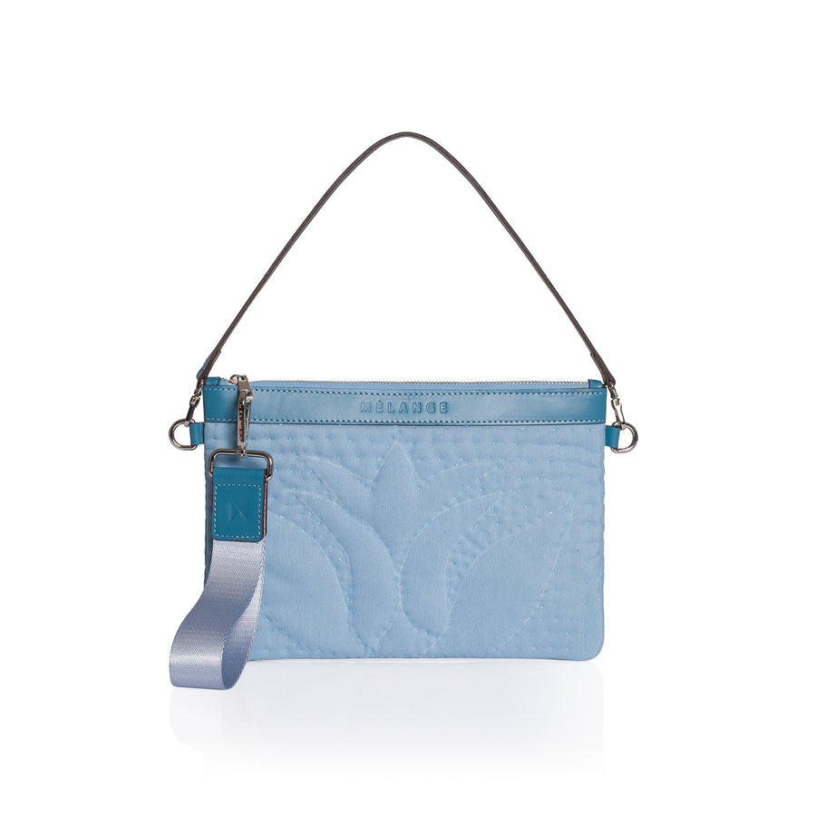 Blue Cotton Clutch