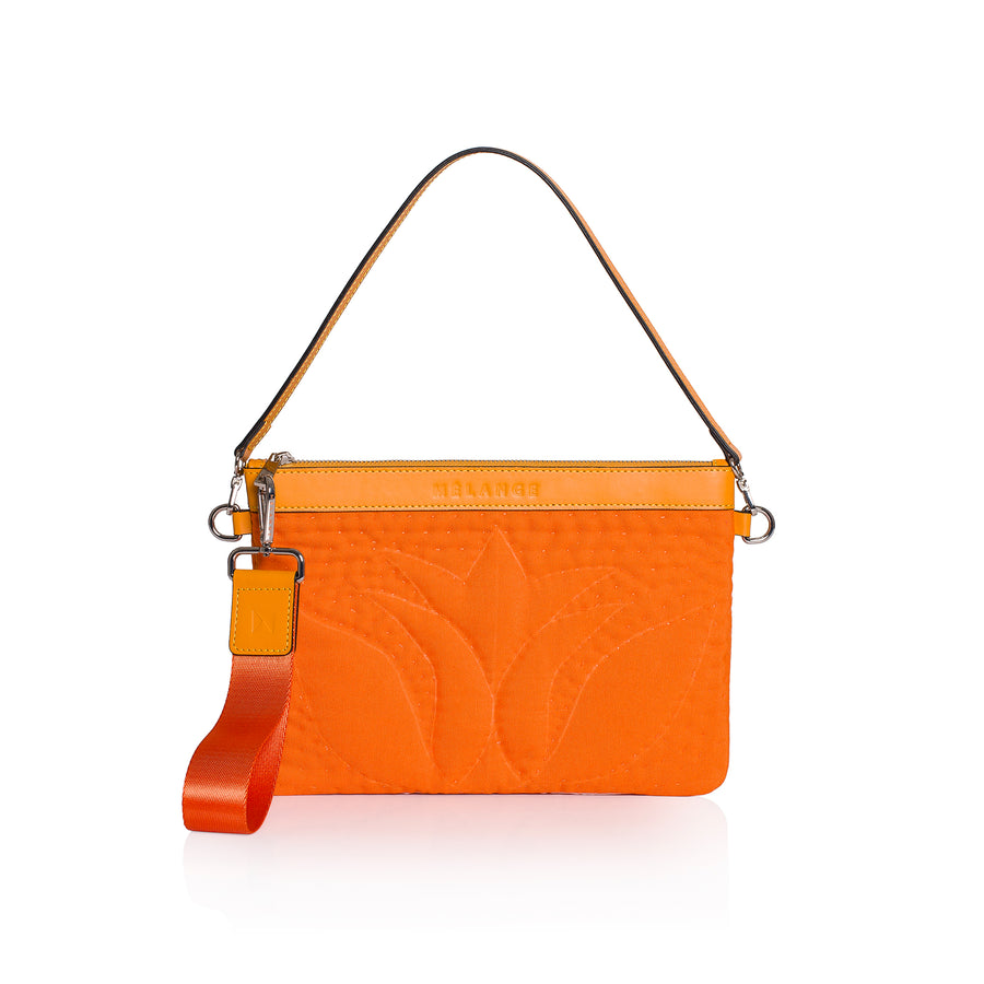 Orange Cotton Clutch