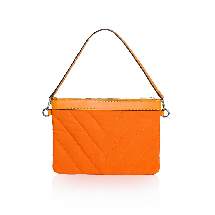 Orange Cotton Clutch