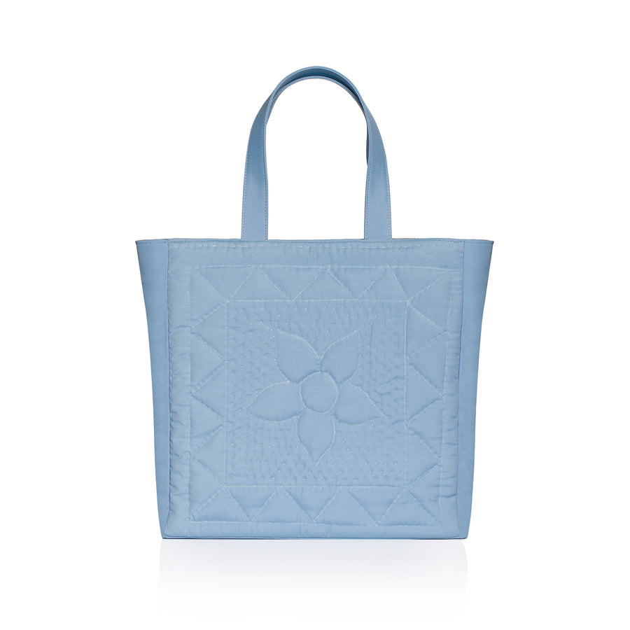 Blue Cotton Tote Bag